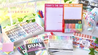 Huge school supplies haul ✨ stationery giveaway 2021 