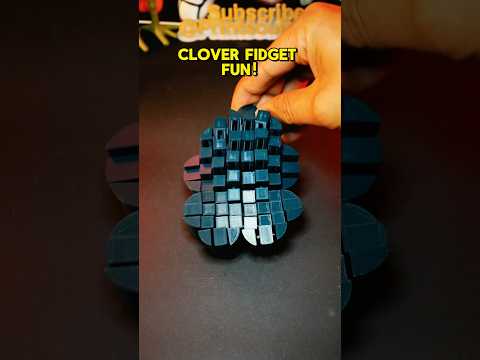 3D-Printed Pixel Four Leaf Clover Fidget. #3dprinting #fidget #pixel