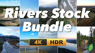 4K Rivers Stock Footage Bundle for Alberta Rivers and Waterways | Zapseed Media