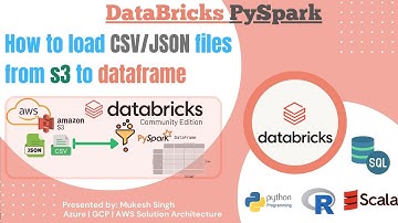 DataBricks - How to load CSV Or JSON files from AWS S3 to dataframe by using PySpark