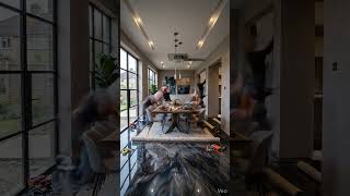 Luxury Dining Room Design | Modern Interior Transformation 2026 | Marble Flooring & Elegant Setup💸💵