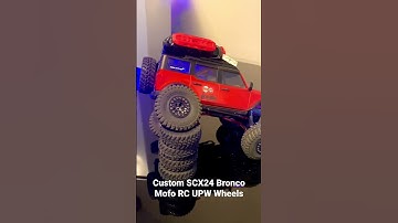 Custom Axial SCX24 Bronco. Mofo RC UPW Wheels. Injora LCG Chassis, Suspension and Motor
