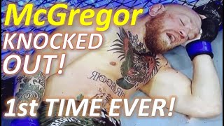 UFC Conor McGregor gets knocked out for the first time! ▶ McGregor vs Poirier 2