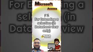 F8 થી શું થાય | how to extending A selection in datasheet view in Access | function key in access