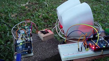 Li-Fi communication Using Laser to send audio using 2 arduino