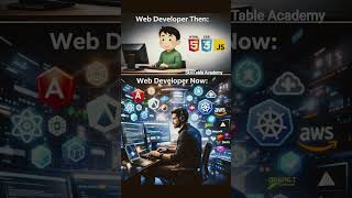 Web developer Then VS Web Developer Now#skilltable #education #reels #developer #coding
