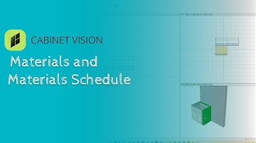 How I use materials and the material schedule in Cabinet Vision