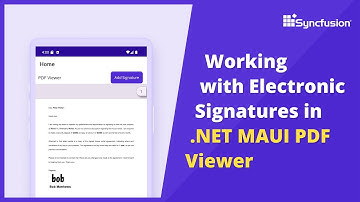 Working with Electronic Signatures in .NET MAUI PDF Viewer