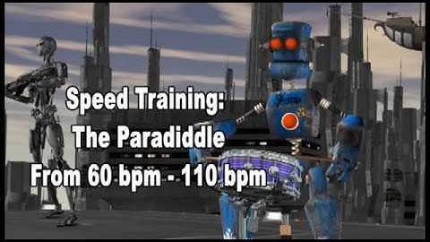 Drum Speed exercises Paradiddles 60 - 110bpm exercise 1