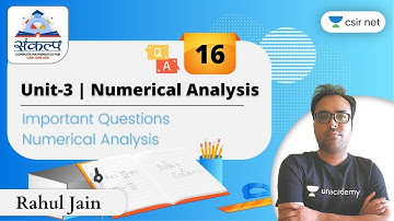 12:00 PM | Sankalpa | CSIR June 2021 | Maths by Rahul Jain | Important Questions Numerical Analysis