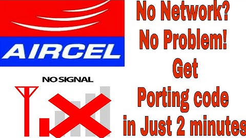 Get PORT in code without aircel Network||Bina Network ke Porting code kaise mangaye..