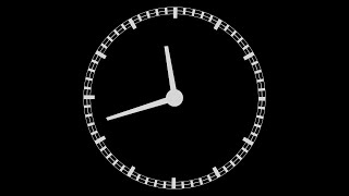 Clock background black & white face 40 sec 12 hour HD 1080p screenshot 2