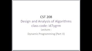 Dynamic Programming (part III)