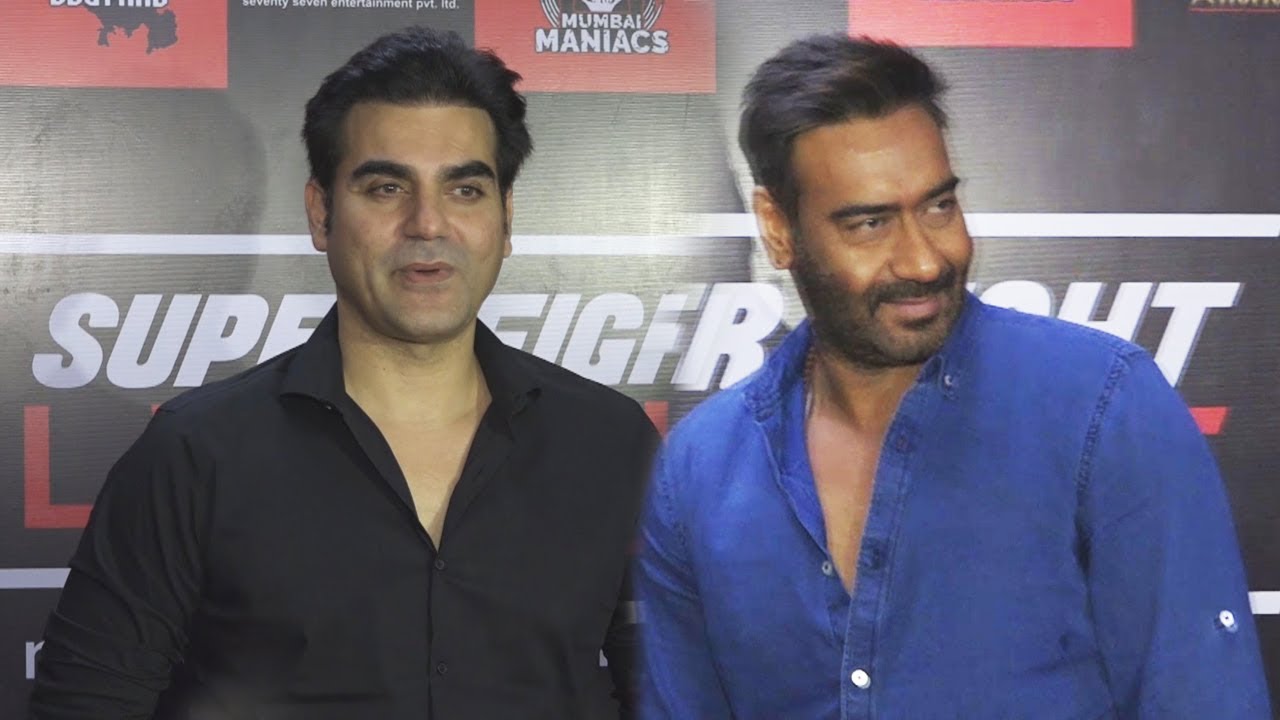 Ajay Devgan And Arbaaz Khan At The Launch Of 2nd Season Of MTV Super Fight League - YouTube