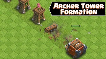 Dark Elixir Troops vs Archer Tower Formation (Clash of Clans)