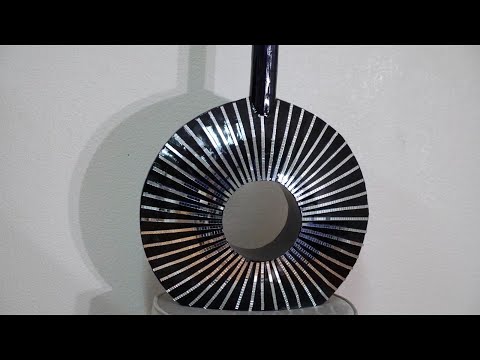 DIY glass mirror vase easy tutorial with mosaic tiles