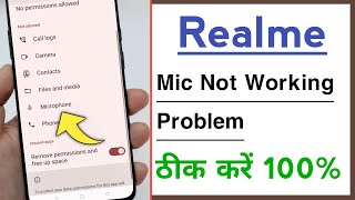 Realme Mic Not Working Problem Solve