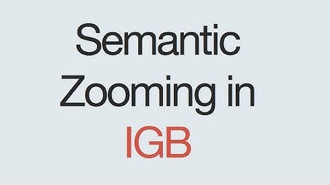 IGB Quickie: What is Semantic Zooming?