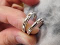結婚指輪 ミル打ち | プラチナの指輪を鍛造で手作り