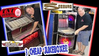 Three CHEAP 45rpm JUKEBOXES for sale-SEEBURG ROCKOLA-TNT Amusements