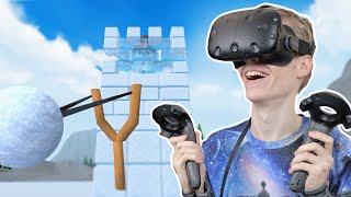 VR SNOWBALL FIGHT GAME! | Snow Fortress (HTC Vive Gameplay) screenshot 4