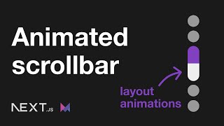 Animated custom scrollbar with Framer Motion Layout Animations screenshot 5