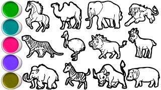 Draw Amazing Animals in Just Minutes! Horse, Bactrian Camel, Elephant, Lion, Tiger, Cassowary, Goat