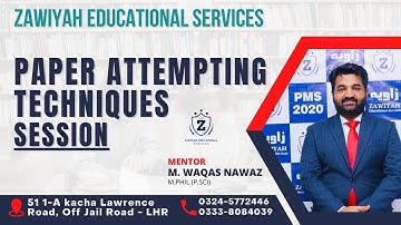 PAPER ATTEMPTING TECHNIQUEs By M waqas nawaz