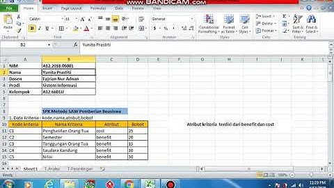 Metode spk  perhitungan SAW
