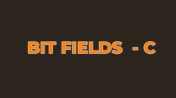 Bitfields | C Tutorial | UGC NET Computer science