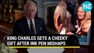 'Just in case': King Charles chuckles as fan gifts a ballpoint | Few days on from leaky pen mishap