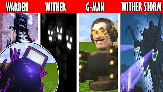 Titan Tvman vs ALL Minecraft Bosses