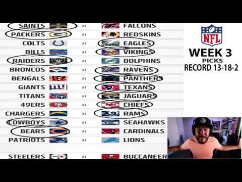 PERFECT WEEK OF NFL PREDICTIONS!! WEEK 3 NFL PICKS 