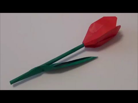 Tulip Solid Origami チューリップ 立体折り紙 Youtube