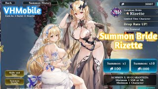 Summon Bride Rizette tuy còn ít đá nhưng vẫn rước cô dâu mới về..