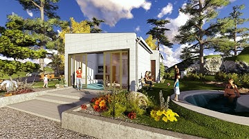 Lumion 4 & SketchUp visualization - The bungalow