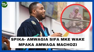 MKE WA SPIKA ZUBERI AMWAGA MACHOZI BAADA YA KUTAMBULISHWA BARAZA LA WAWAKILISHI