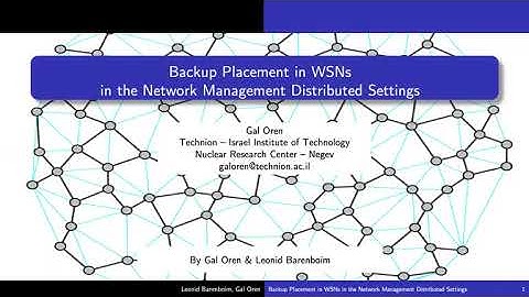 Backup Placement in WSNs in the Network Management Distributed Setting