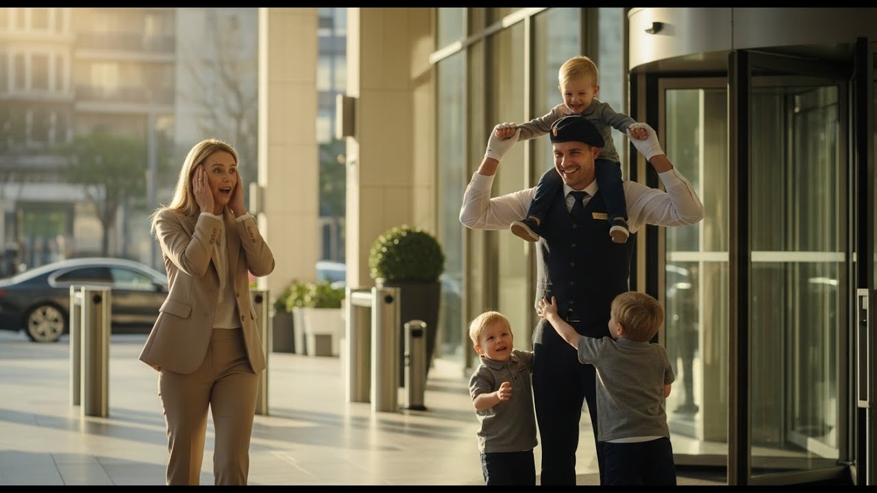 Tânăra milionară singură îl vede pe portar făcând ceva ce EX-ul ei n-a făcut niciodată cu gemenii