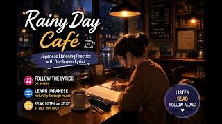 Rainy Day Café ☕｜Learn N5 Japanese Through Music｜Cozy City Pop