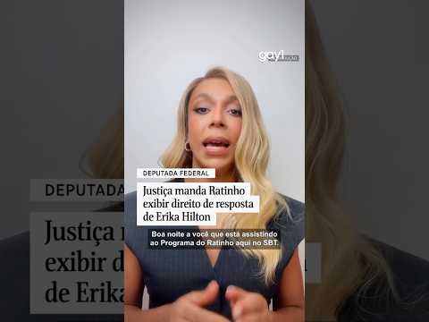 Justiça dá direito de resposta a Erika Hilton e manda SBT exibir vídeo no Programa do Ratinho