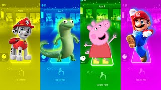 Marshall 🆚 Tom Lizard 🆚 Pappe pig 🆚 Mario 🪩 Tiles Hop edm rush 