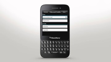 BlackBerry Story Maker  BlackBerry Q5   Official How To Demo