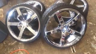 877-544-8473 22 Inch Ruff Racing R1 Chrome Concave Wheels 5 Star Rims Free Shipping Call Us!