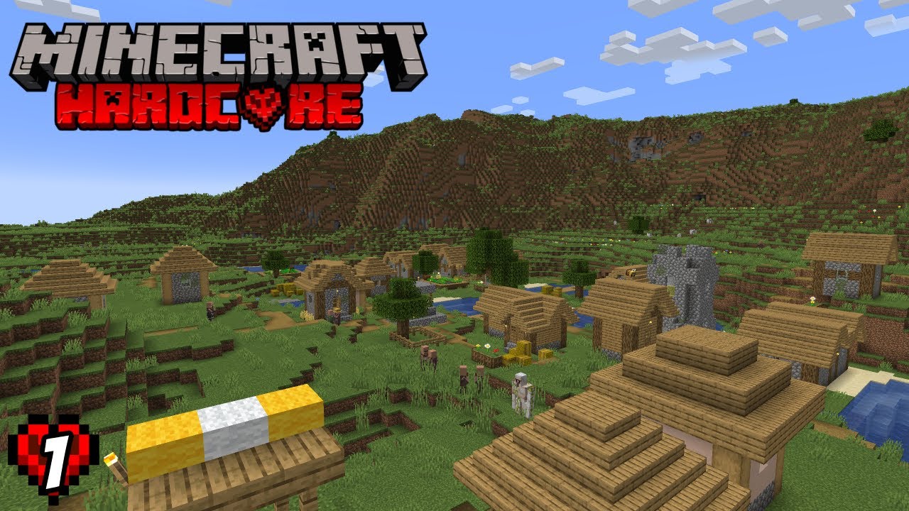 I SPAWN INTO A VILLAGE! - Minecraft Hardcore Survival - Episode 1 - YouTube