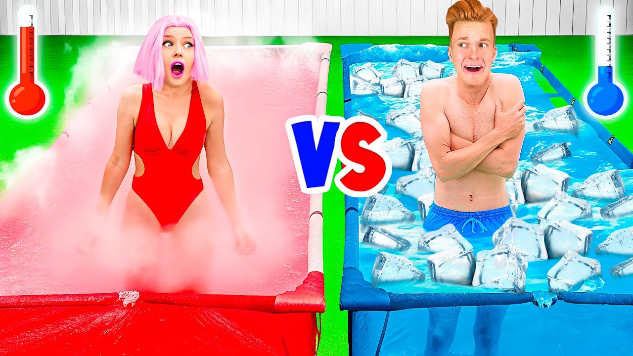 Défi Piscine CHAUDE vs FROIDE !