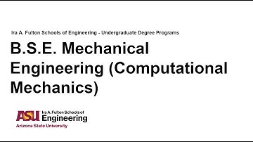 Fulton Degree Webinar: Mechanical Engineering (Computational Mechanics)