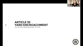 Warrant Article 35: Zoning Bylaw Amendment / Yard Encroachment