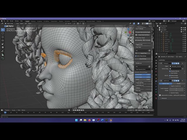 How to Export Daz Figures With Morphs Using Native Subdivision to Blender 3.2 | Daz Bridges Tutorial