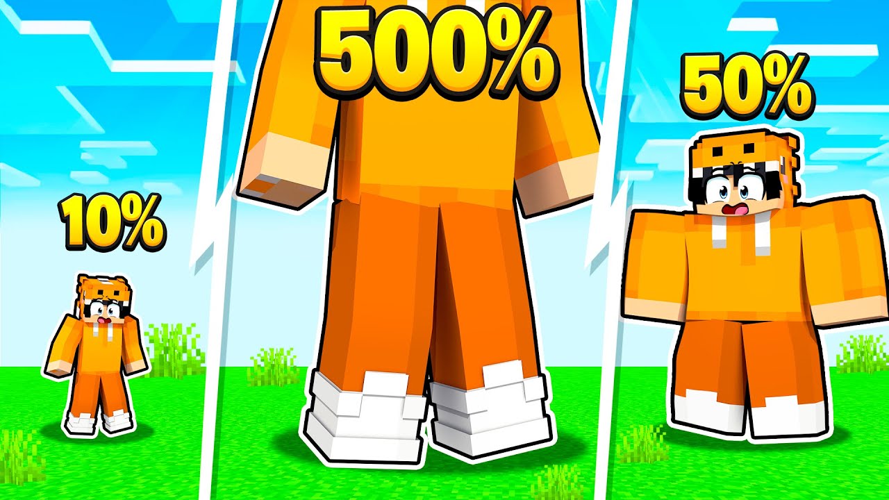 Minecraft, But I CHANGE SIZE Every Minute!